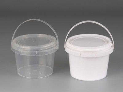 300ml Plastic food containers buckets with handle