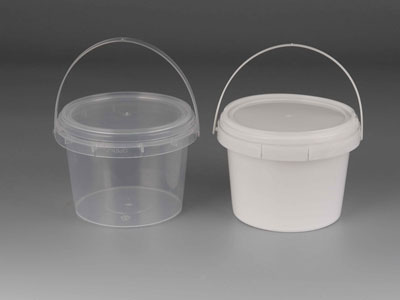500ml Round  Plastic Pail with Lid for Food Buckets