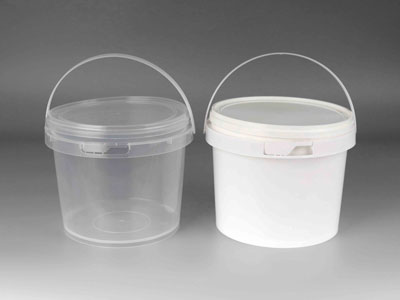 64Oz Food Standard Plastic Buckets with Handle for Household storage